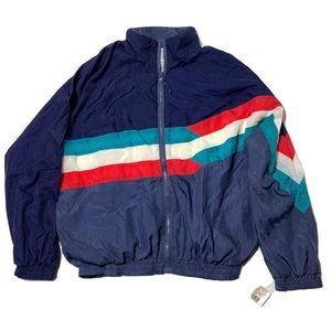 Vintage Colorful Windbreaker Jacket NWT Mens Size M / L